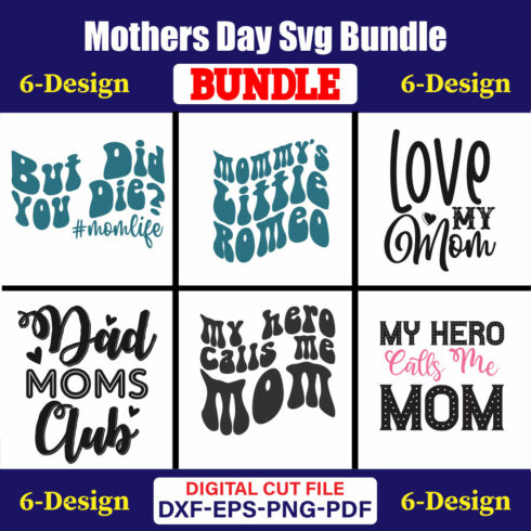 Mothers Day SVG Bundle, Mom life svg, Mama svg, Funny Mom Svg, Blessed mama svg, Mom of boys girls svg-Vol-82 cover image.