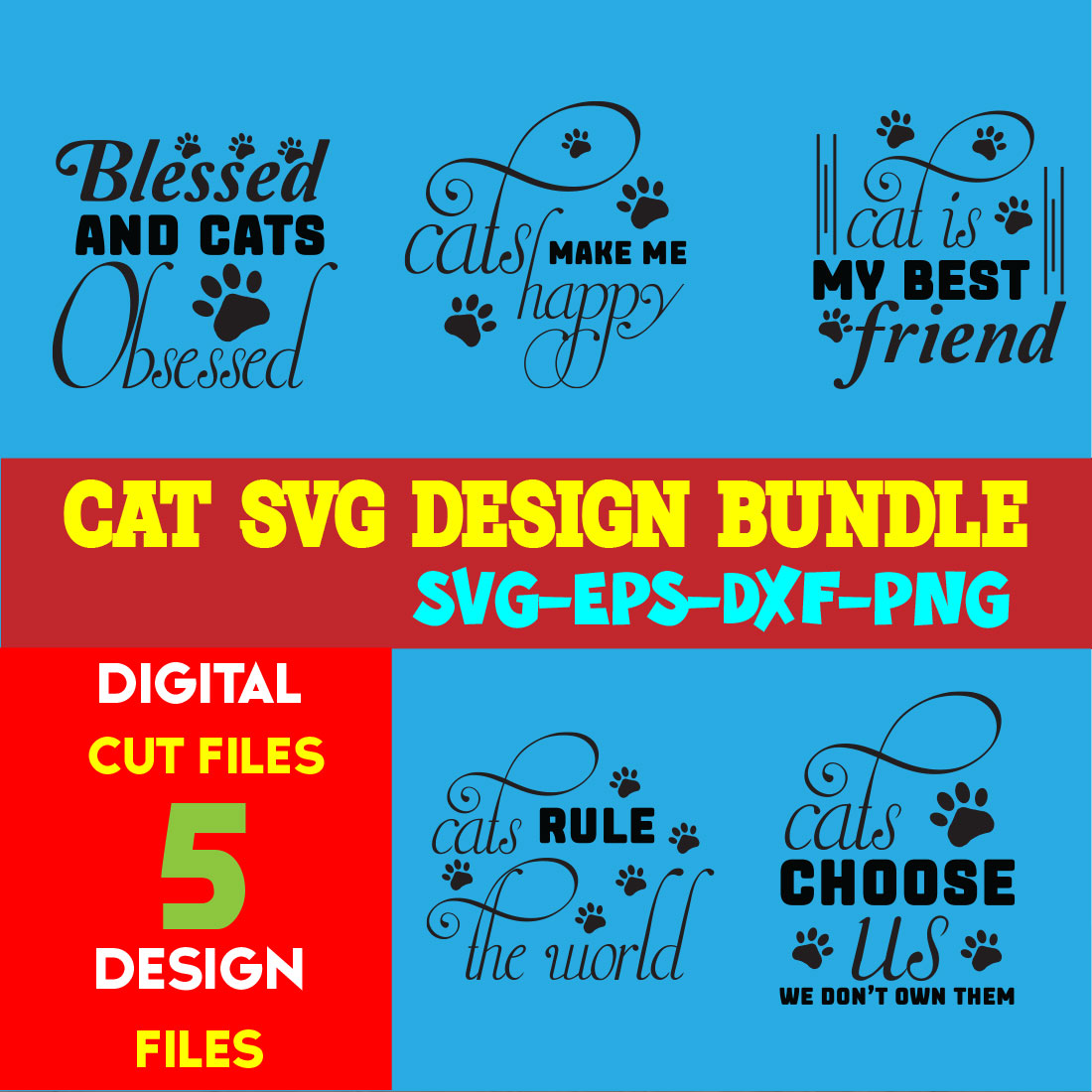 Cat T-shirt Design Bundle Volume-13 cover image.