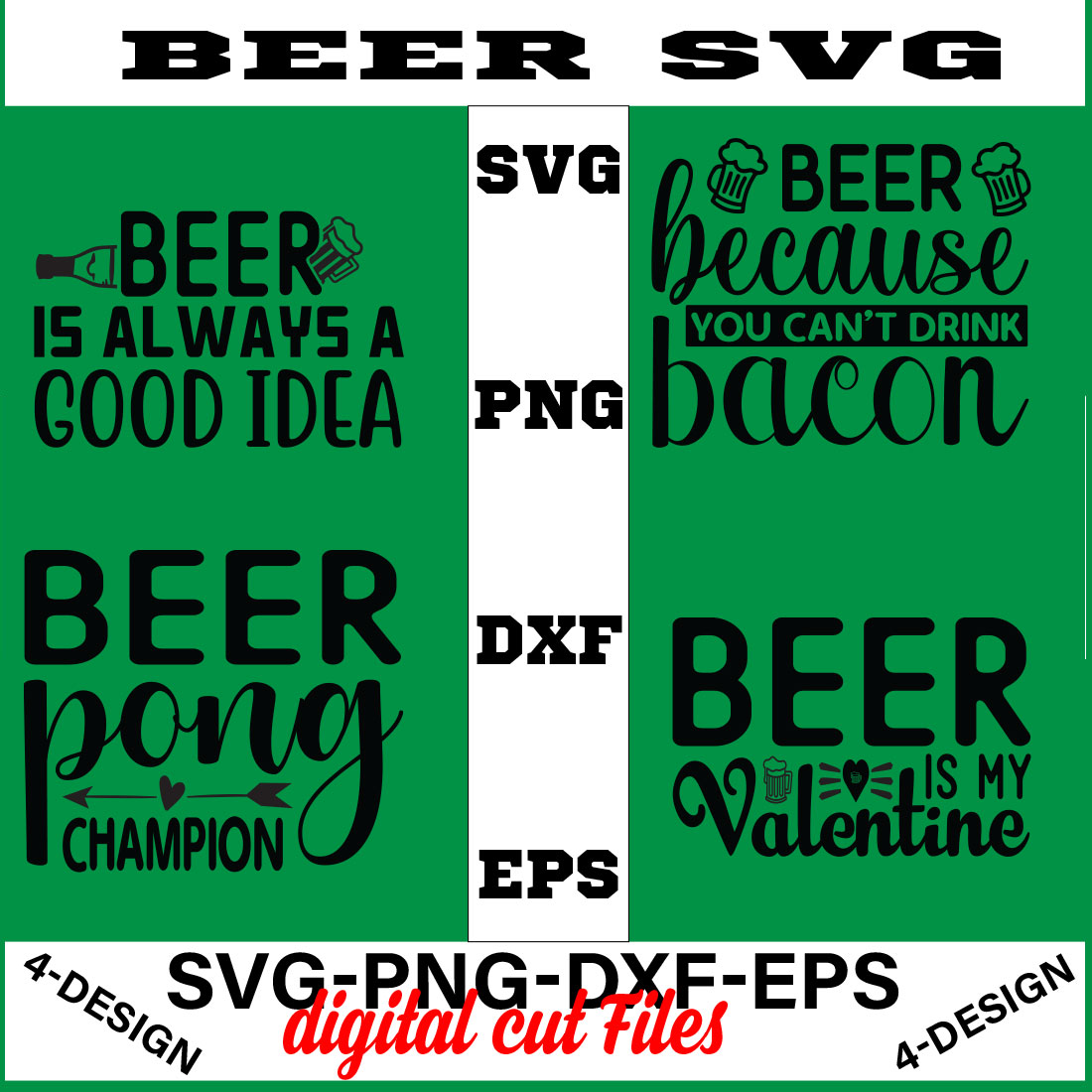 Beer SVG T-shirt Design Volume-01 cover image.