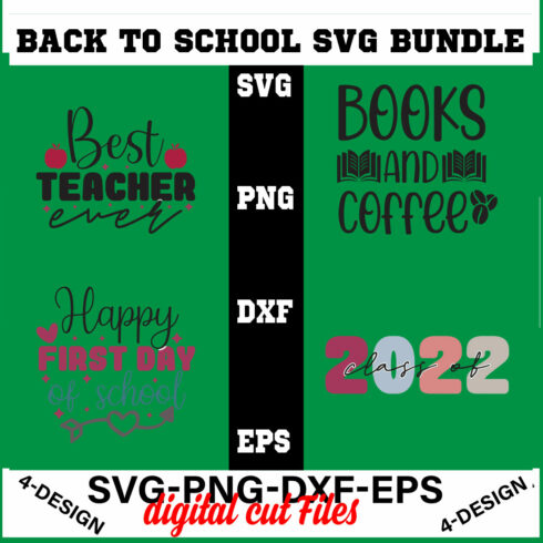 Back to School Svg T-shirt Design Bundle Volume-04 cover image.