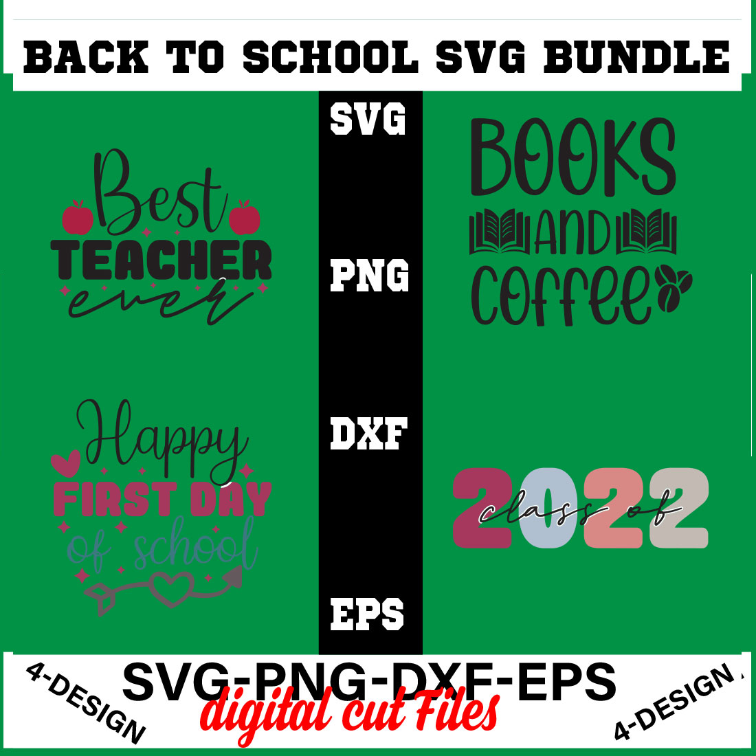 Back to School Svg T-shirt Design Bundle Volume-04 cover image.