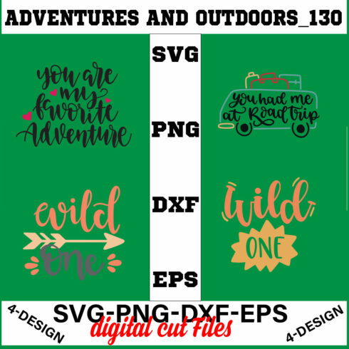 Adventures And Outdoors T-shirt Design Bundle Volume-33 cover image.