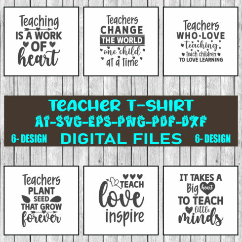 Teacher T-shirt Design Bundle Vol-2 cover image.