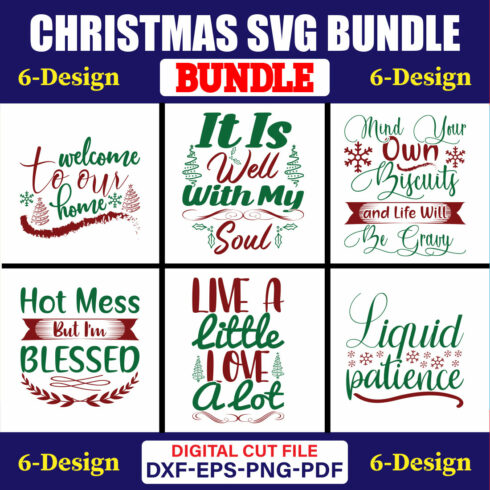 Christmas SVG T-shirt Design Bundle Vol-52 cover image.