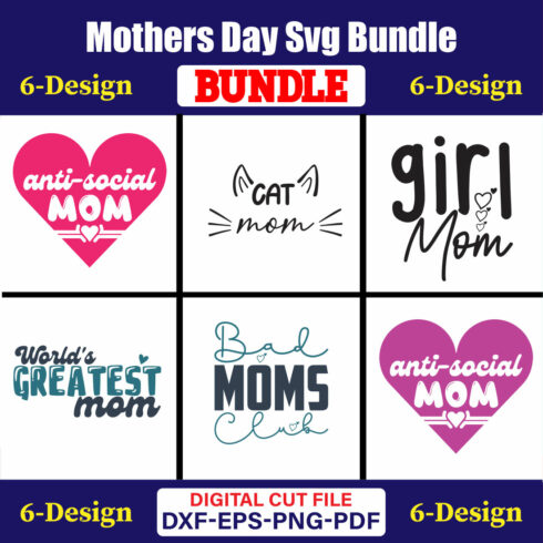 Mothers Day SVG Bundle, Mom life svg, Mama svg, Funny Mom Svg, Blessed mama svg, Mom of boys girls svg-Vol-111 cover image.