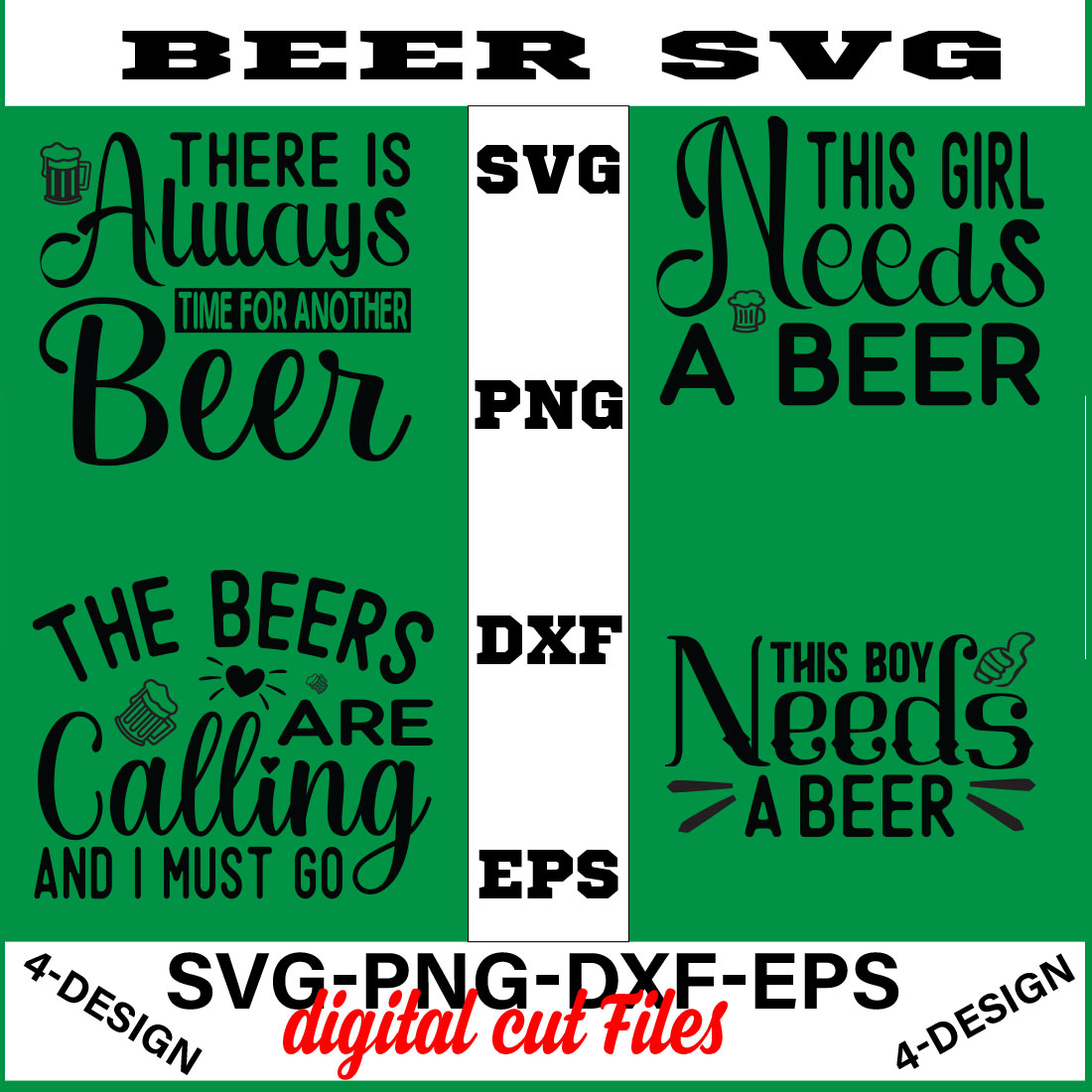 Beer SVG T-shirt Design Volume-04 cover image.