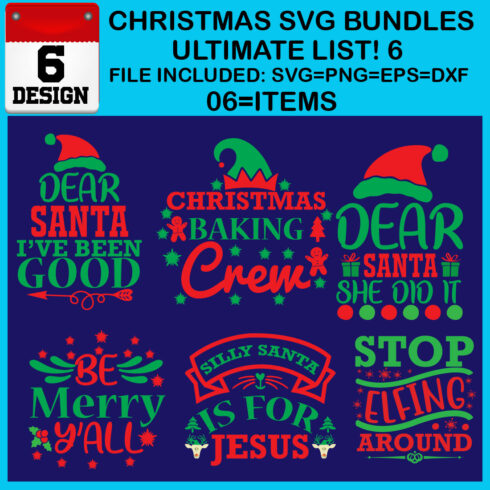 Ultimate List! 6 Christmas SVG Free Bundles cover image.