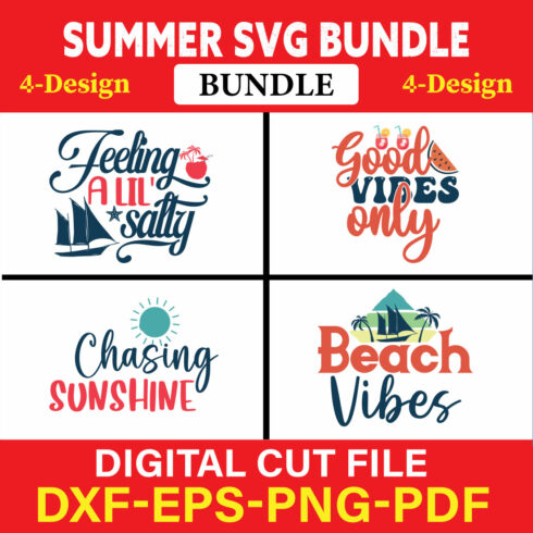 Summer T-shirt Design Bundle Vol-6 cover image.