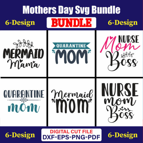 Mothers Day SVG Bundle, Mom life svg, Mama svg, Funny Mom Svg, Blessed mama svg, Mom of boys girls svg-Vol-55 cover image.