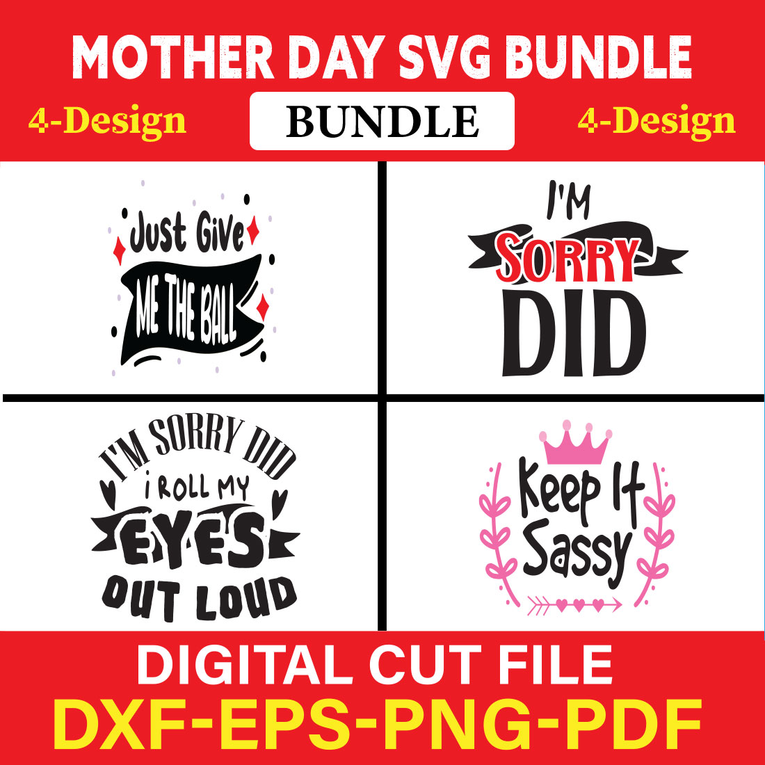 Mothers Day T-shirt Design Bundle Vol-40 cover image.