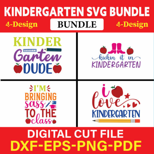 Kindergarten T-shirt Design Bundle Vol-7 cover image.