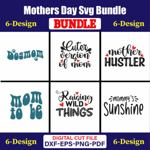 Mothers Day SVG Bundle, Mom life svg, Mama svg, Funny Mom Svg, Blessed mama svg, Mom of boys girls svg-Vol-148 cover image.