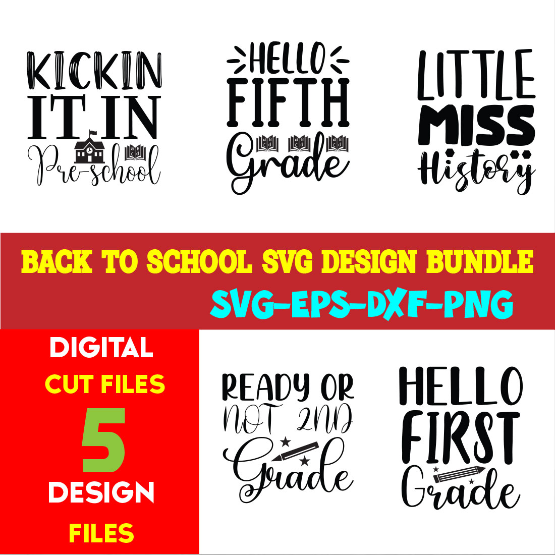 Back To School T-shirt Design Bundle Volume-02 cover image.