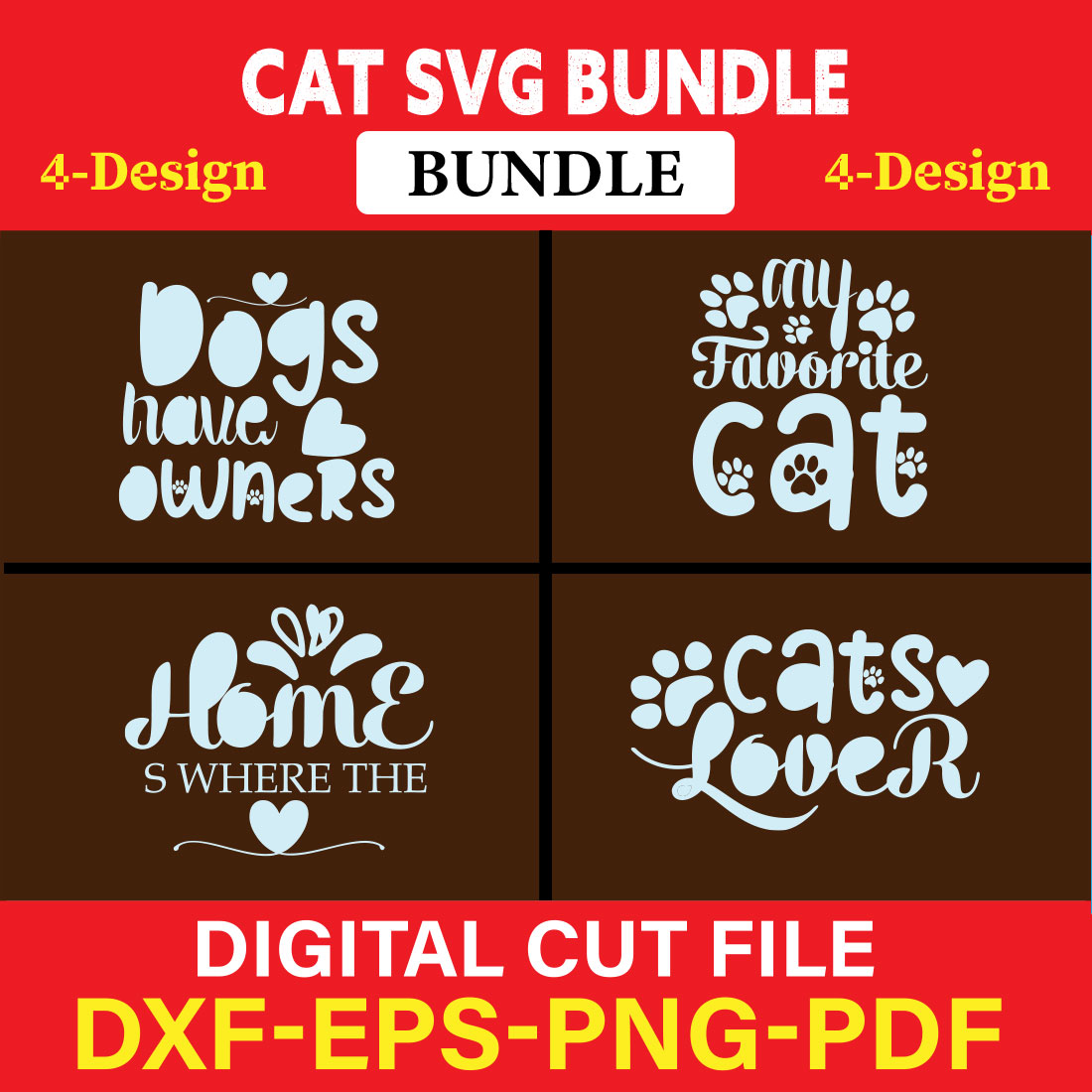 Cat T-shirt Design Bundle Vol-2 cover image.