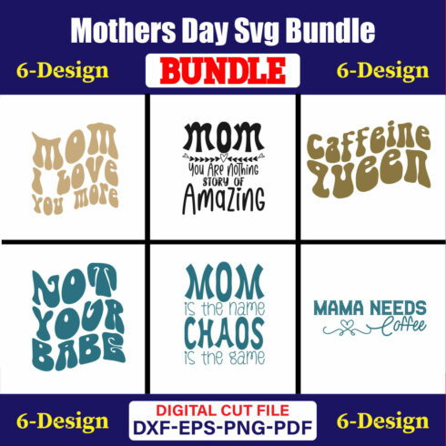 Mothers Day SVG Bundle, Mom life svg, Mama svg, Funny Mom Svg, Blessed mama svg, Mom of boys girls svg-Vol-129 cover image.