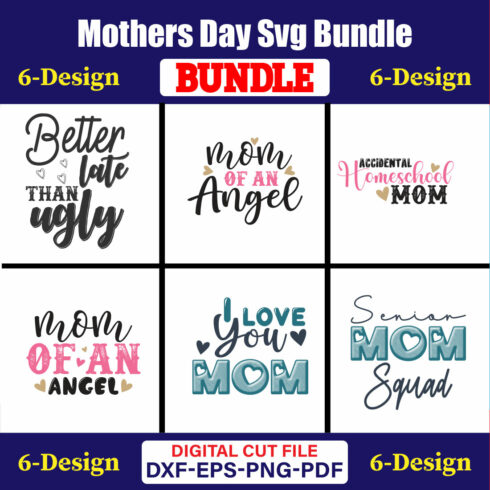 Mothers Day SVG Bundle, Mom life svg, Mama svg, Funny Mom Svg, Blessed mama svg, Mom of boys girls svg-Vol-58 cover image.