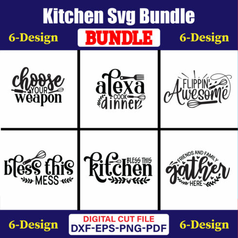 Kitchen T-shirt Design Bundle Vol-01 cover image.