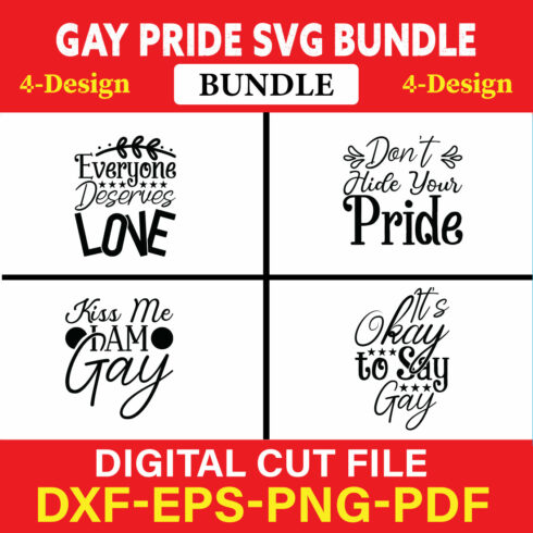 Gay Pride T-shirt Design Bundle Vol-4 cover image.