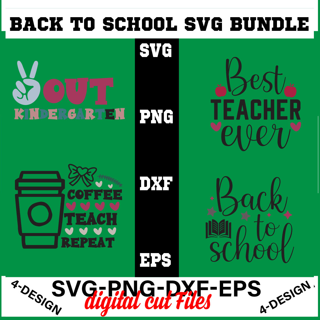 Back to School Svg T-shirt Design Bundle Volume-01 cover image.