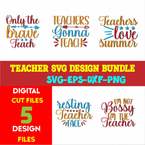 Teacher T-shirt Design Bundle Volume-03 cover image.