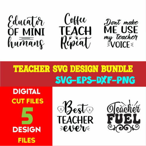 Teacher T-shirt Design Bundle Volume-06 cover image.