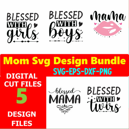 Mom SVG T-shirt Design Bundle Volume-09 cover image.