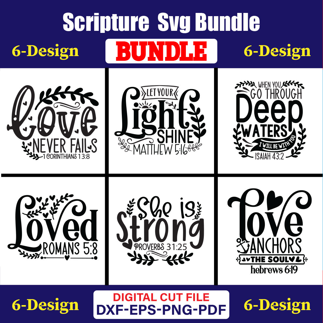 Scripture T-shirt Design Bundle Vol-04 cover image.