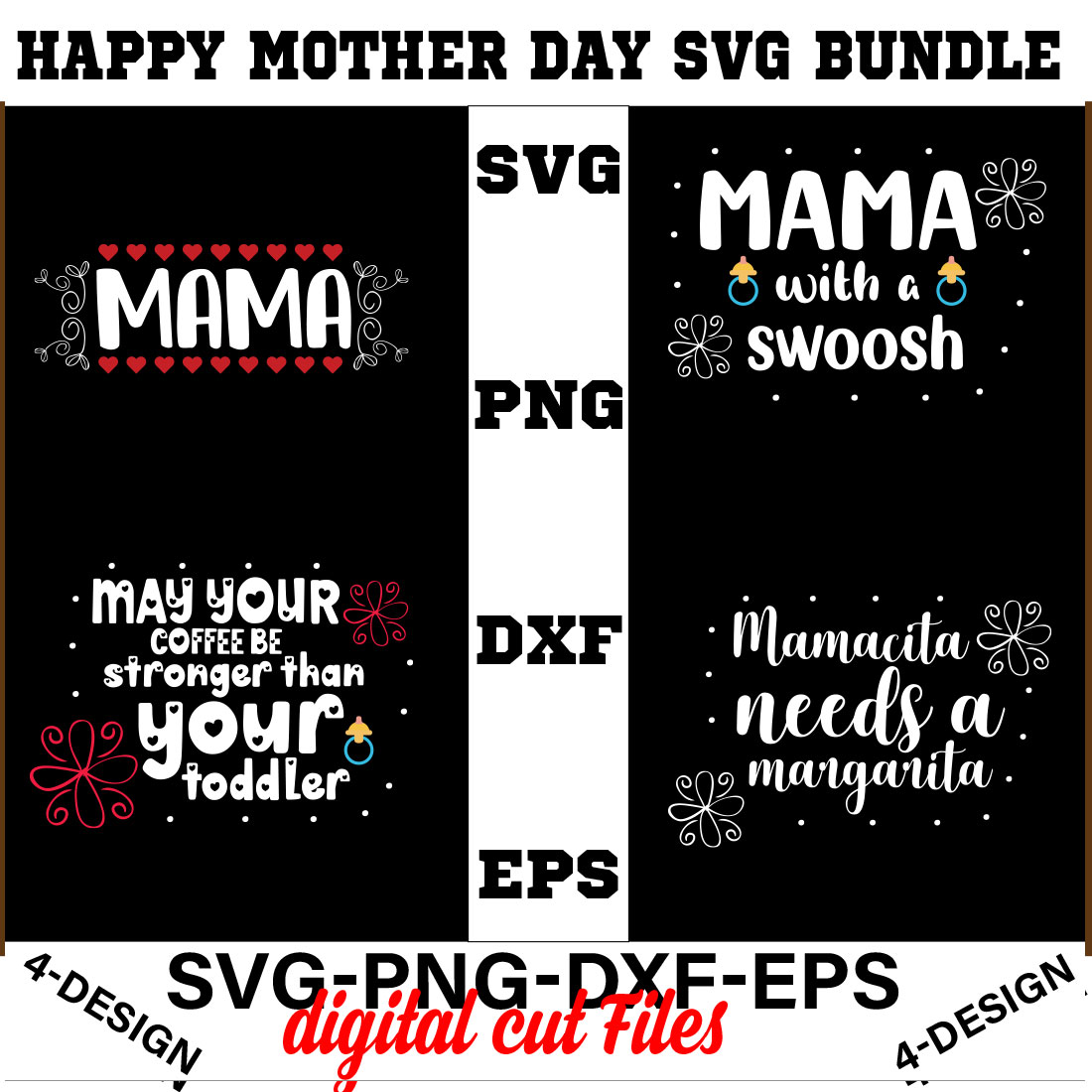 Happy mother day svg Bundle Vol-1 cover image.