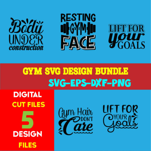 Gym T-shirt Design Bundle Volume-04 cover image.