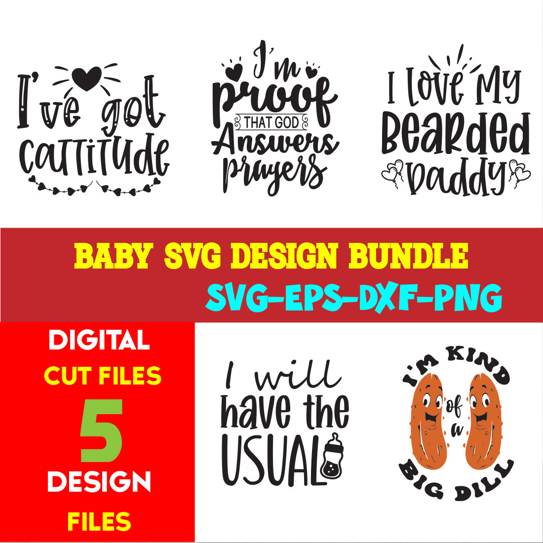 Baby T-shirt Design Bundle Volume-03 cover image.