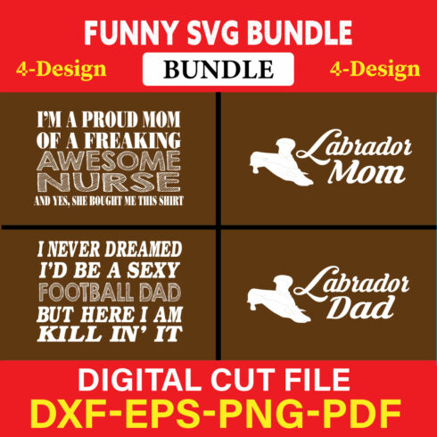 Funny SVG T-shirt Design Bundle Vol-26 cover image.