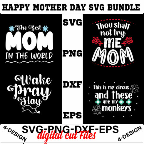 Happy mother day svg Bundle Vol-15 cover image.