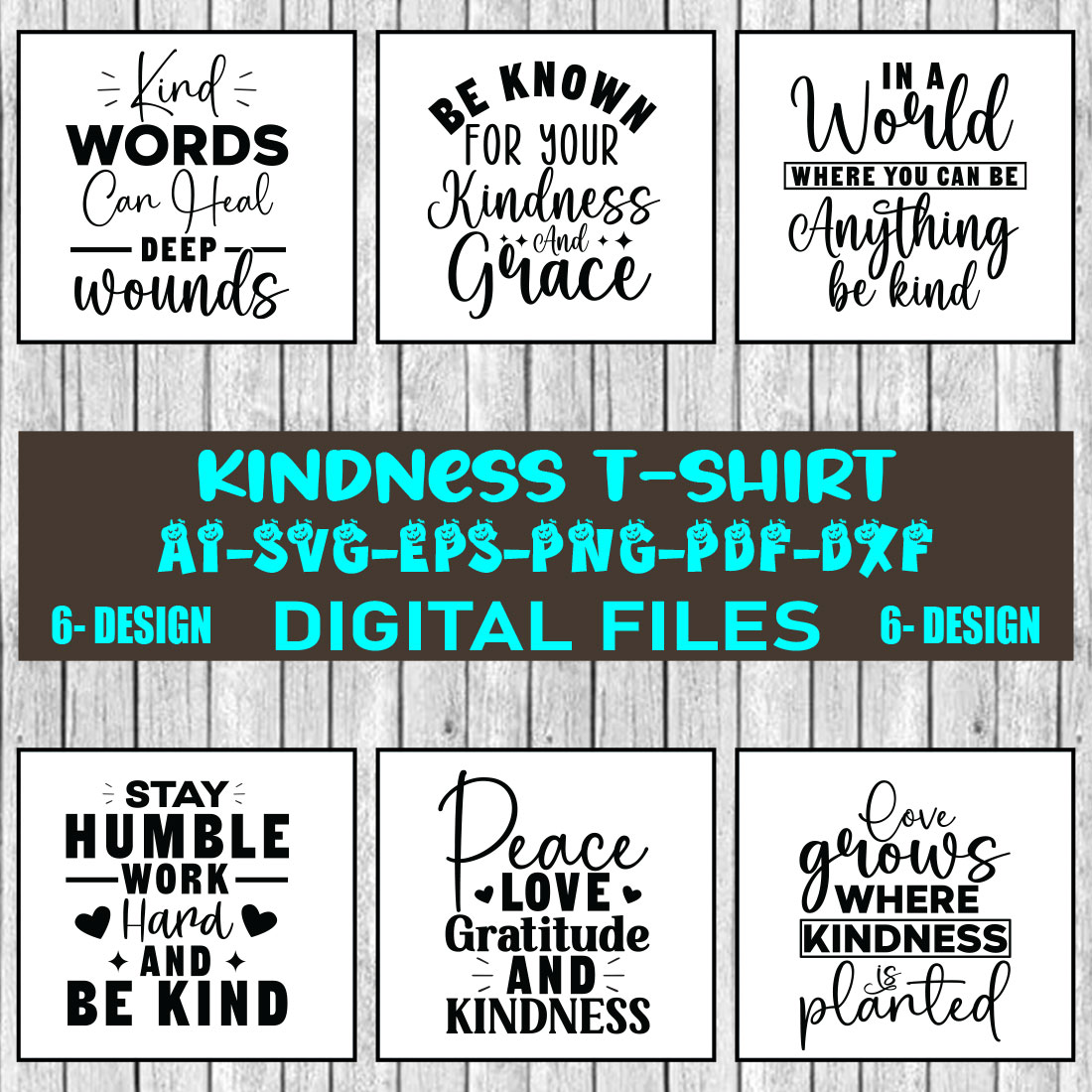 Kindness T-shirt Design Bundle Vol-4 cover image.