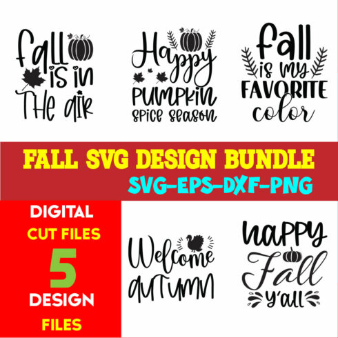 Fall T-shirt Design Bundle Volume-01 cover image.