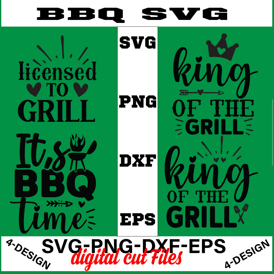 BBQ SVG T-shirt Design Bundle Volume-04 cover image.