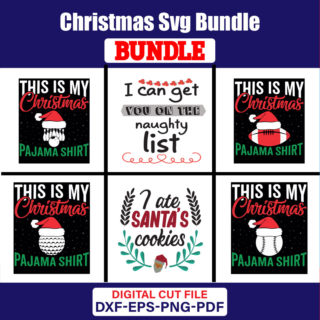 Christmas T-shirt Design Bundle Vol-88 cover image.