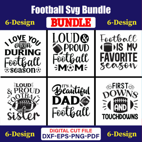 Football T-shirt Design Bundle Vol-01 cover image.