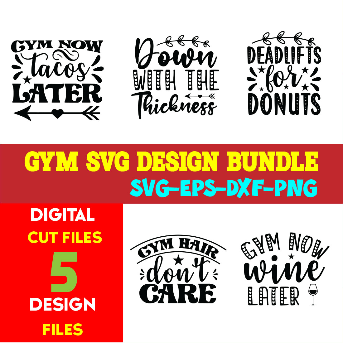 Gym T-shirt Design Bundle Volume-03 cover image.