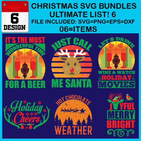 Ultimate List! 6 Christmas SVG Free Bundles cover image.