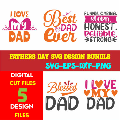 Fathers Day T-shirt Design Bundle Volume-05 cover image.