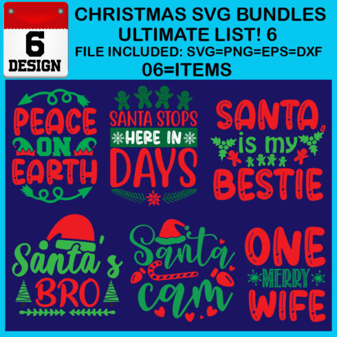 Ultimate List! 6 Christmas SVG Free Bundles cover image.