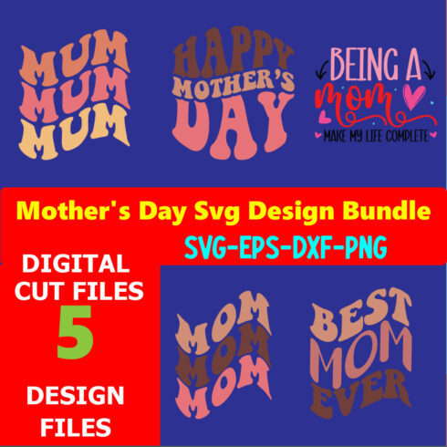 Mom SVG T-shirt Design Bundle Volume-13 cover image.