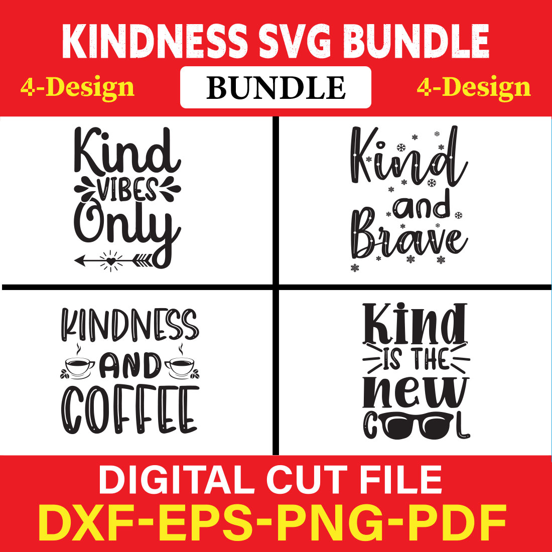 Kindness T-shirt Design Bundle Vol-3 cover image.