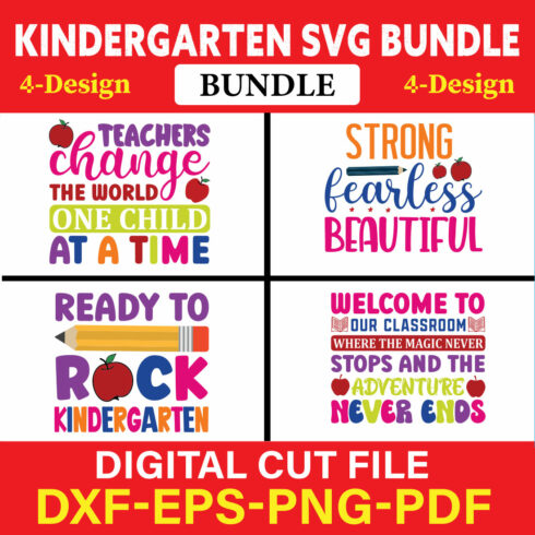 Kindergarten T-shirt Design Bundle Vol-10 cover image.