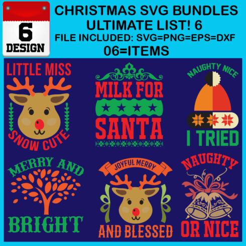 Ultimate List! 6 Christmas SVG Free Bundles cover image.