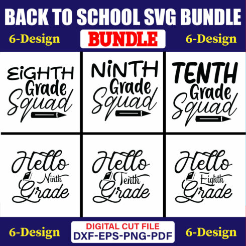 Back To School SVG T-shirt Design Bundle Vol-36 cover image.