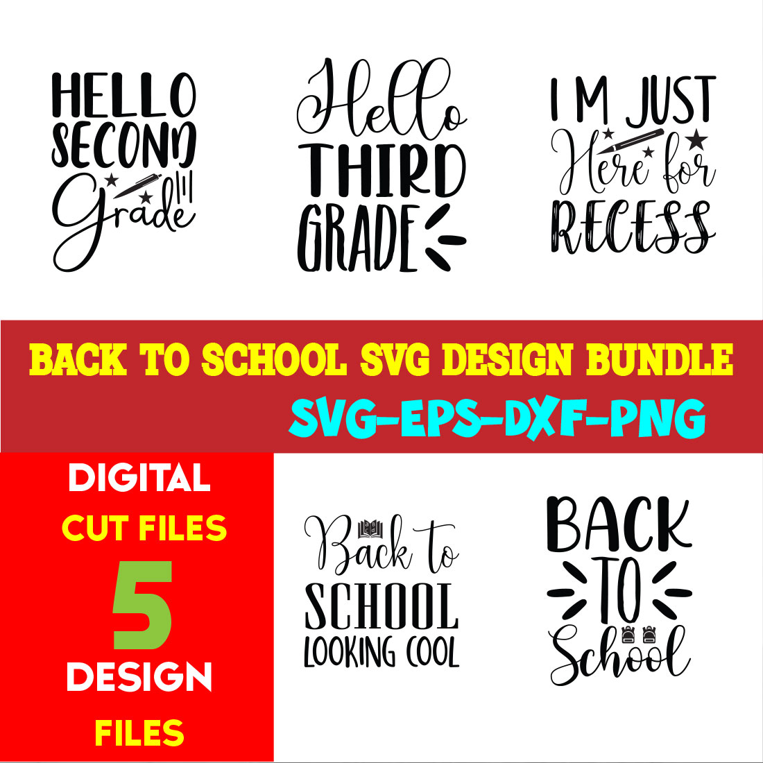 Back To School T-shirt Design Bundle Volume-04 cover image.