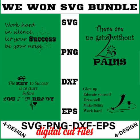 We Won SVG T-shirt Design Bundle Volume-08 cover image.