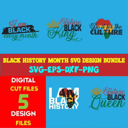 Black History Month T-shirt Design Bundle Volume-03 cover image.