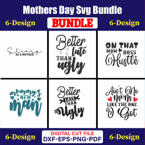 Mothers Day SVG Bundle, Mom life svg, Mama svg, Funny Mom Svg, Blessed mama svg, Mom of boys girls svg-Vol-57 cover image.